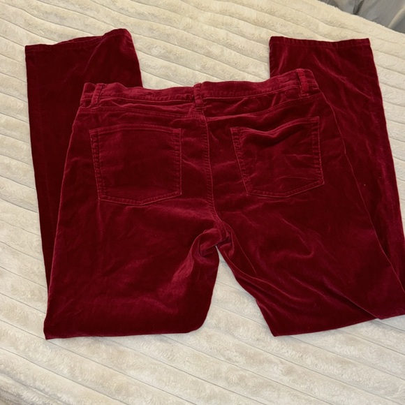 Ralph Lauren women’s red velvet jeans holiday pants size 10 - Picture 4 of 7